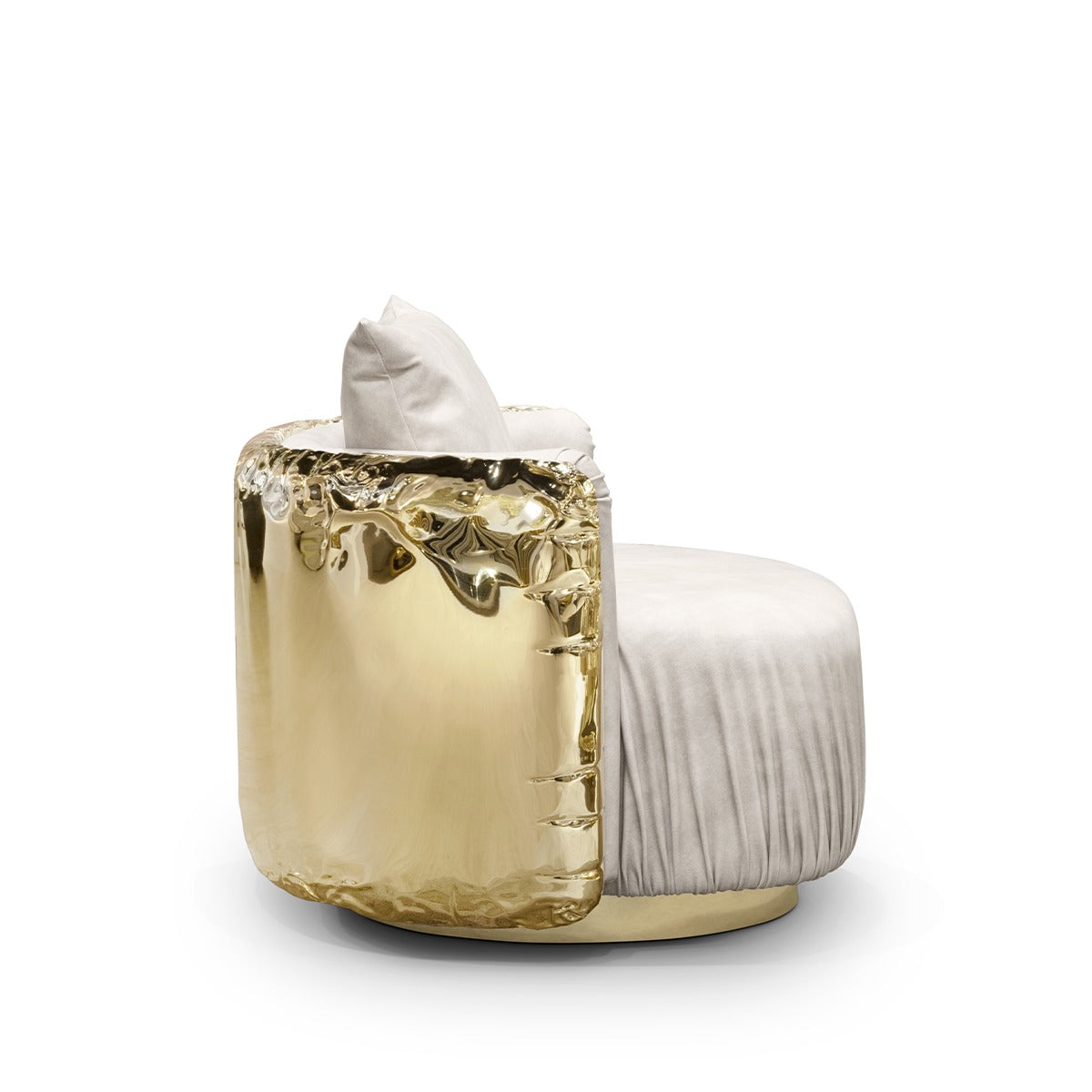 DIDI Luxurious Armchair in Gold Leather