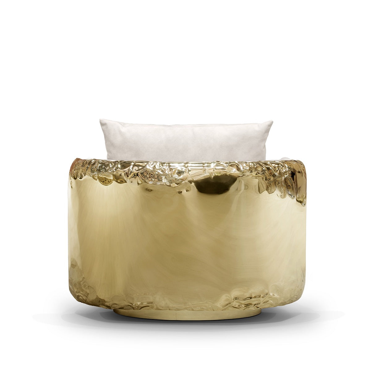 DIDI Luxurious Armchair in Gold Leather
