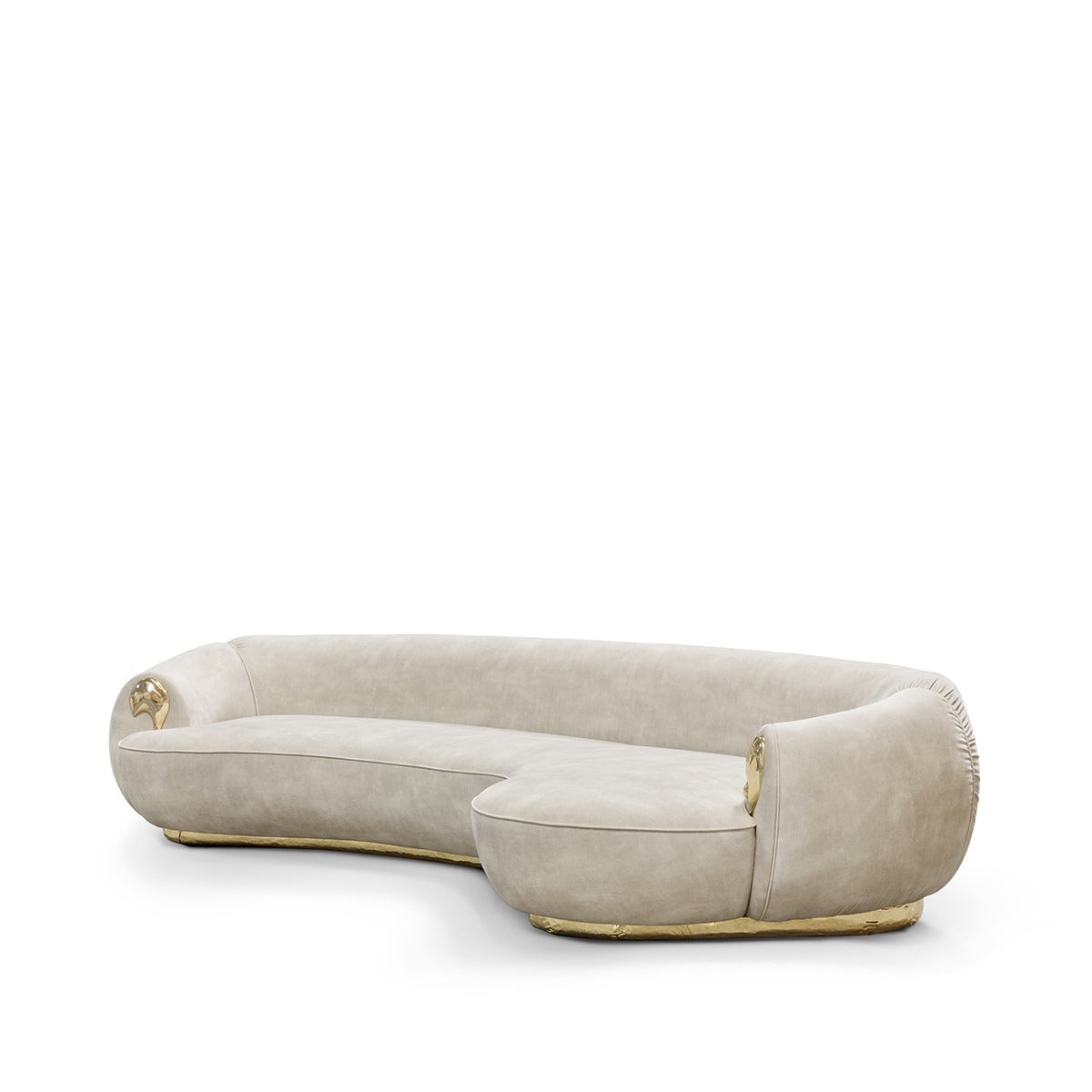 NEBET Luxurious Large Sofa in Gold
