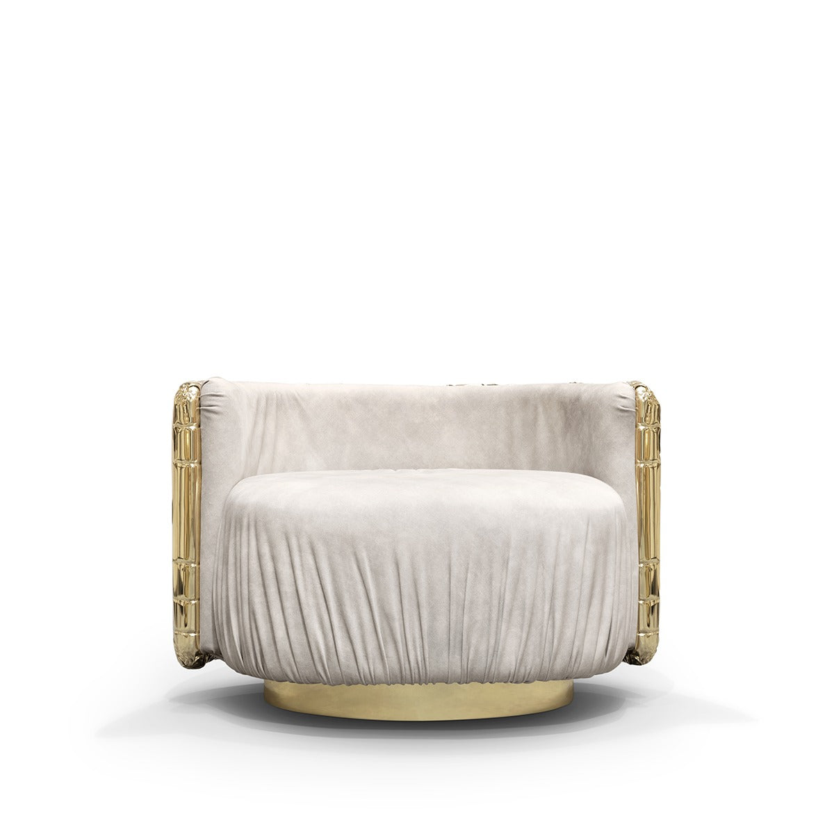 DIDI Luxurious Armchair in Gold Leather