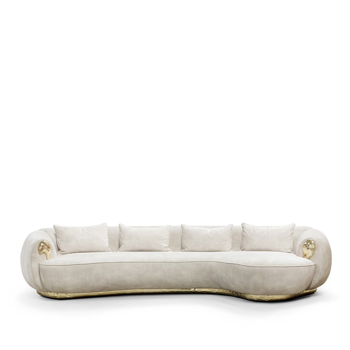 NEBET Luxurious Large Sofa in Gold