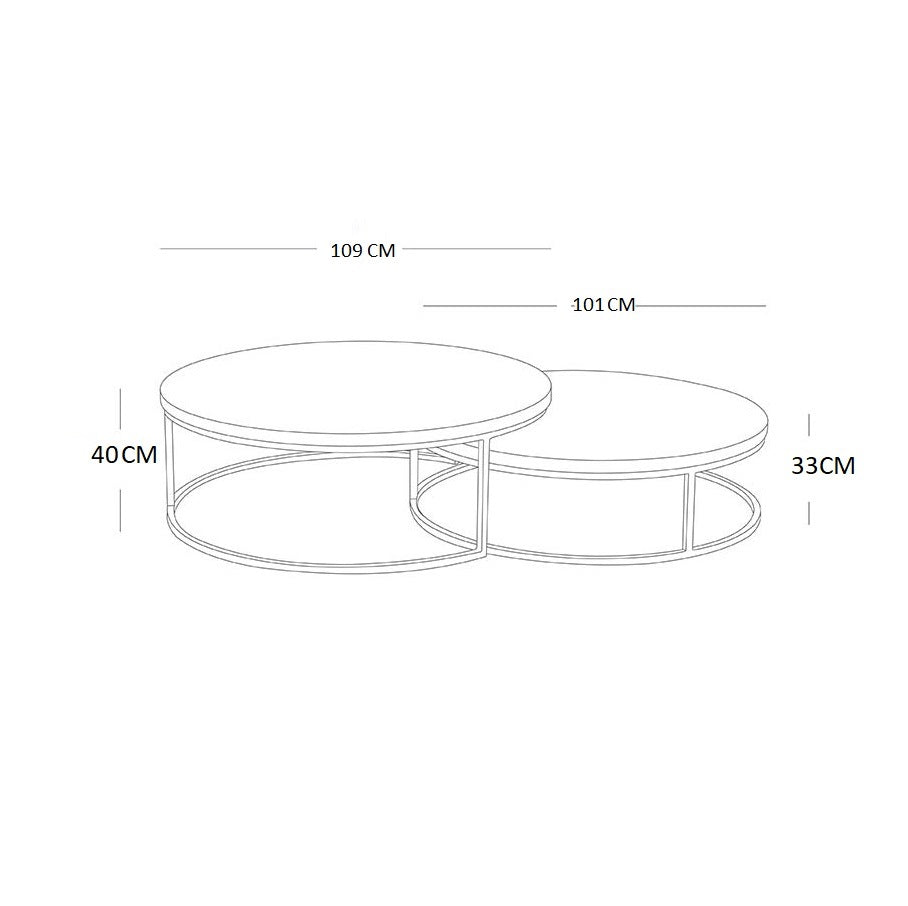 STAG SET OF 2 CENTER TABLE