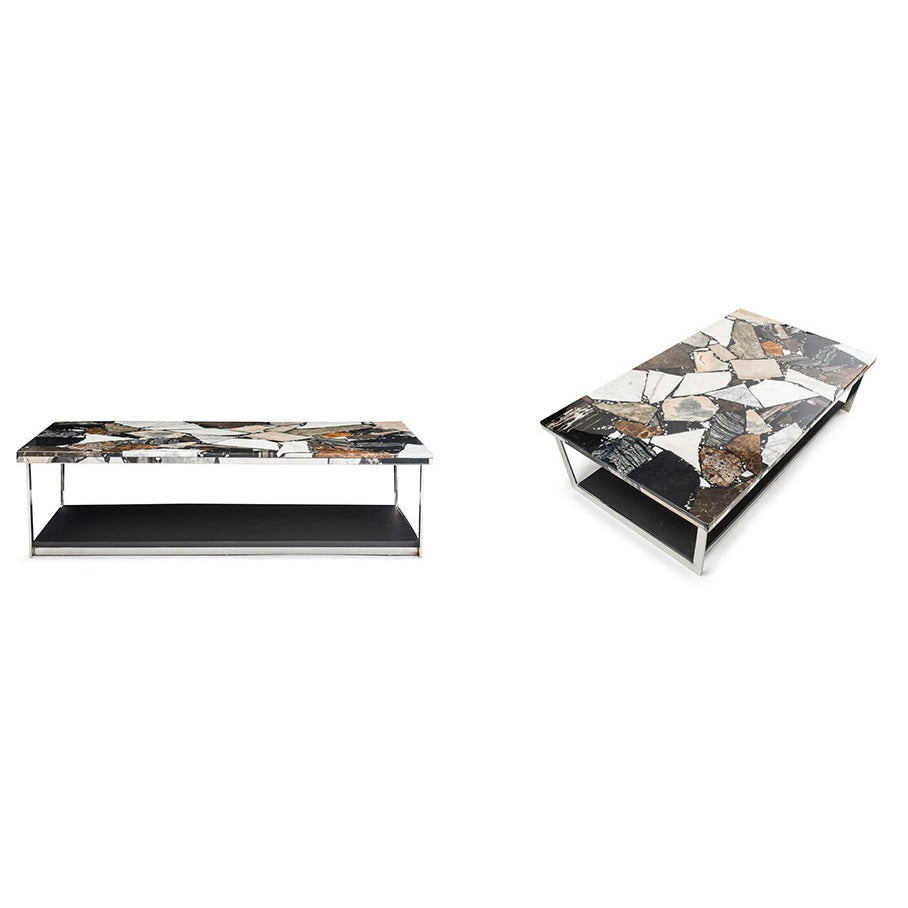 Contemporary design double coffee table