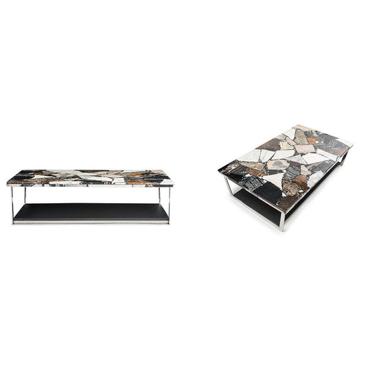 Contemporary design double coffee table