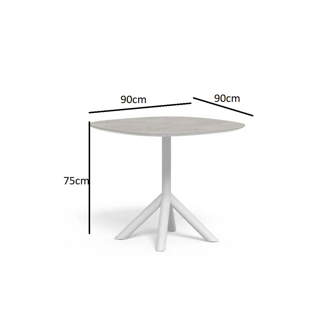 Coral Grey Metallic Outdoor Table