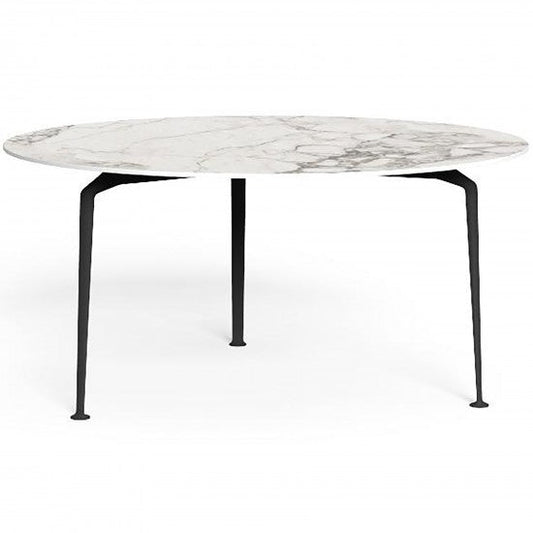 Round outdoor dining table