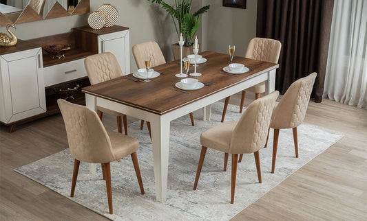 Paris dining table with 6 chairs