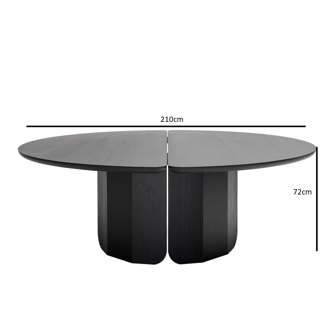 Huli black dining table