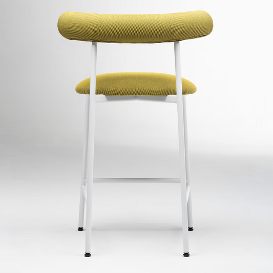 Pampa low lime green and white stool