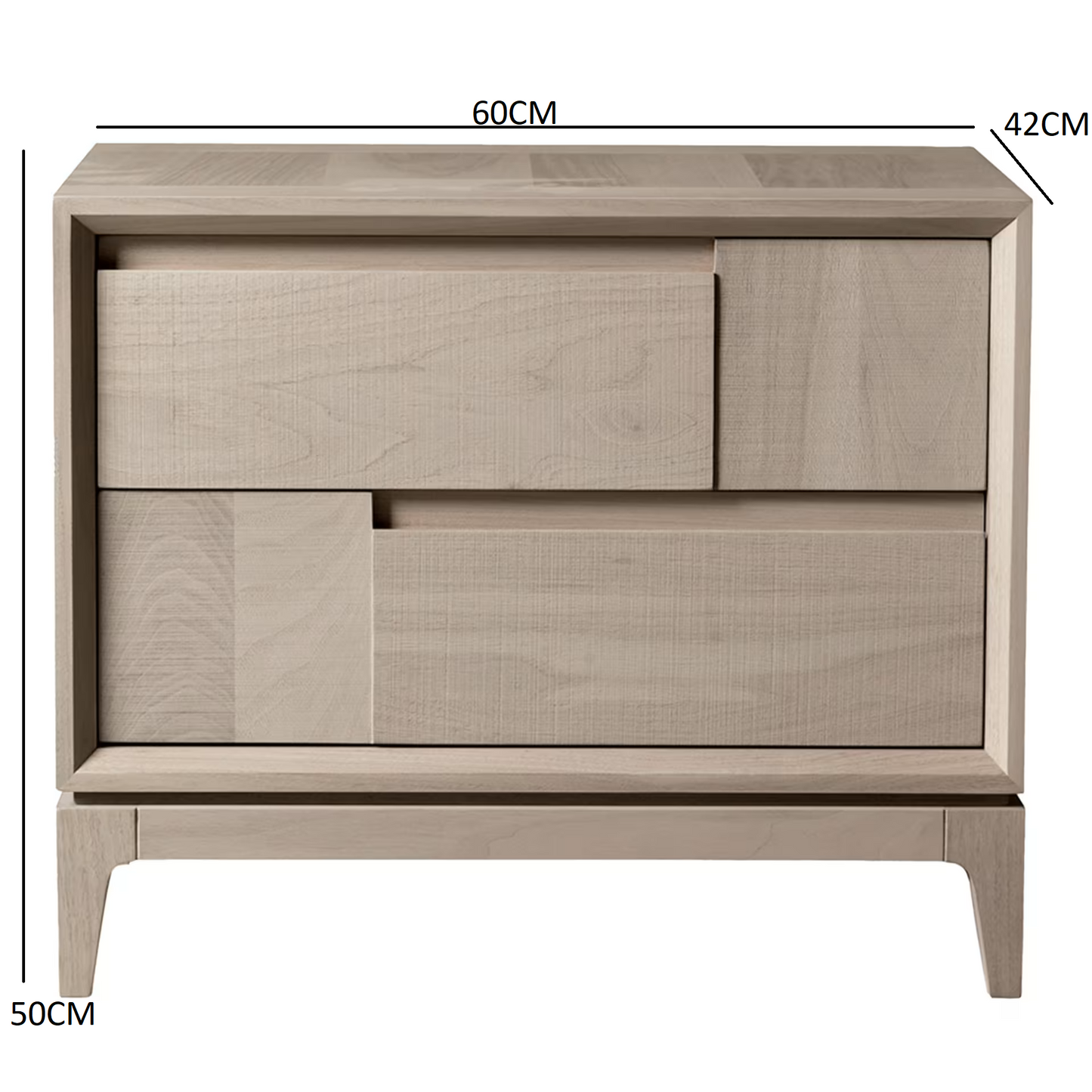 Warp and weft bedside table