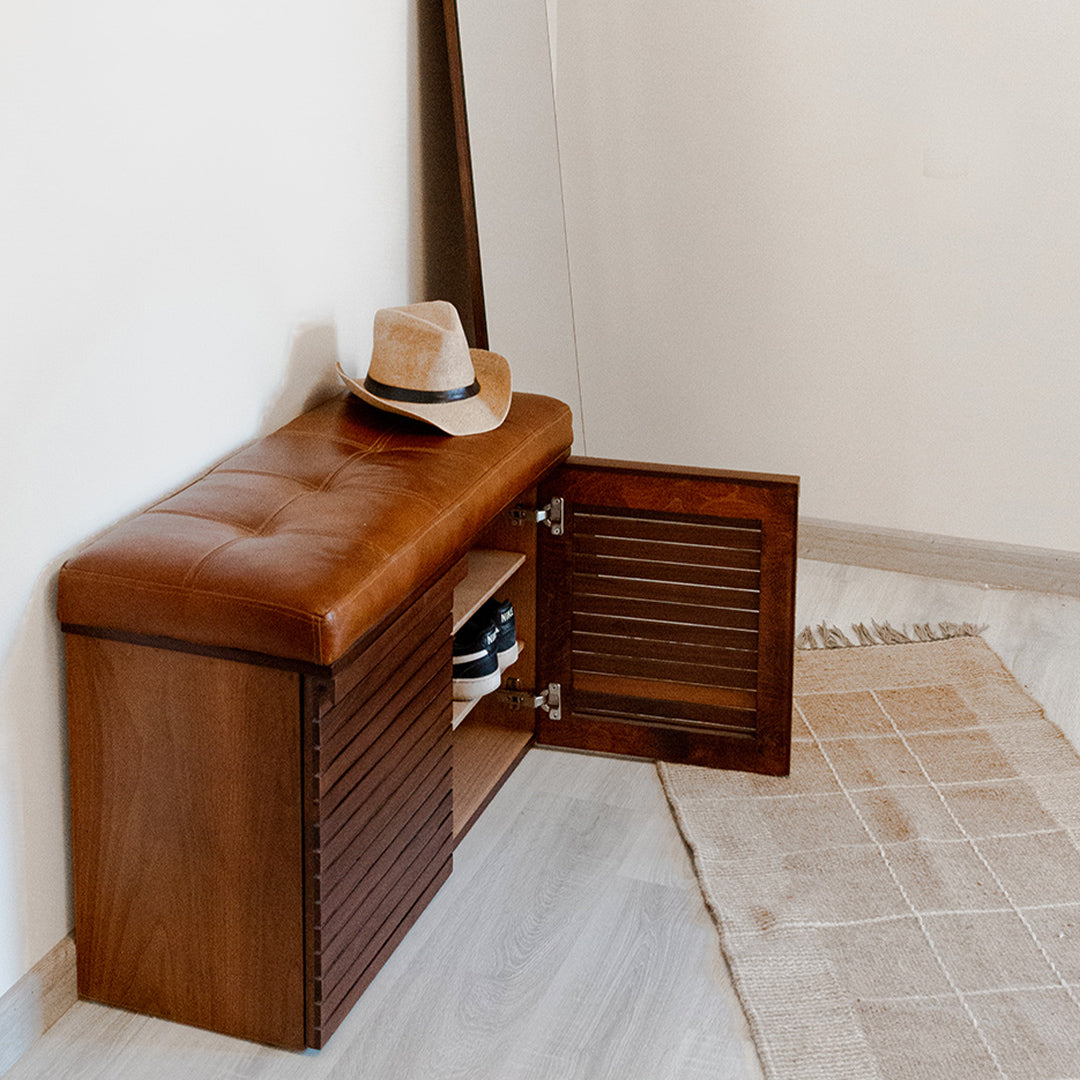 WALNUT SHOE STORAGE