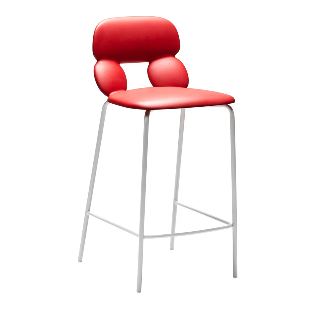 Nube red bar stool