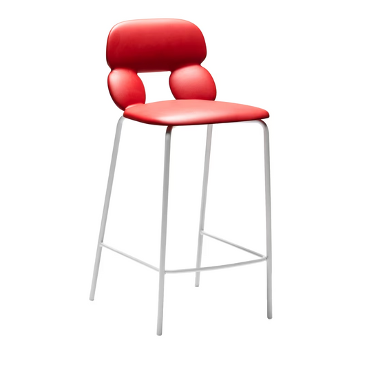 Nube red bar stool