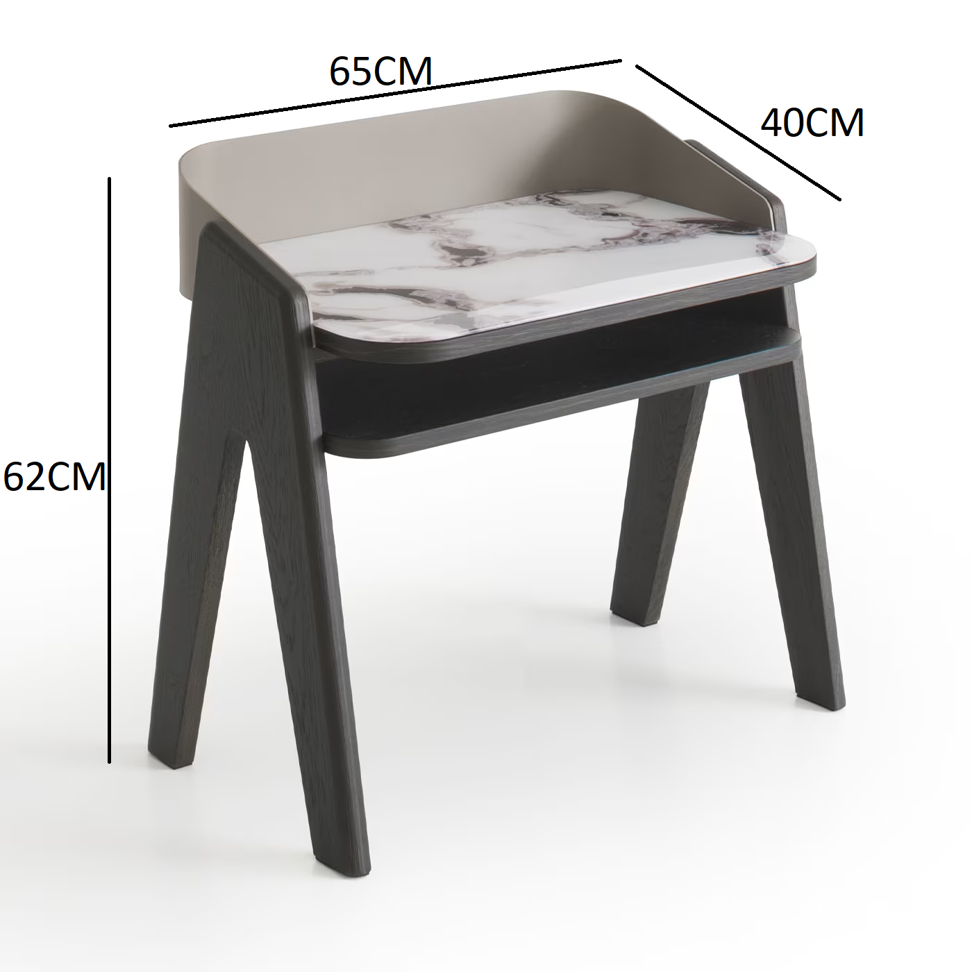 Bavero trinity white nightstand
